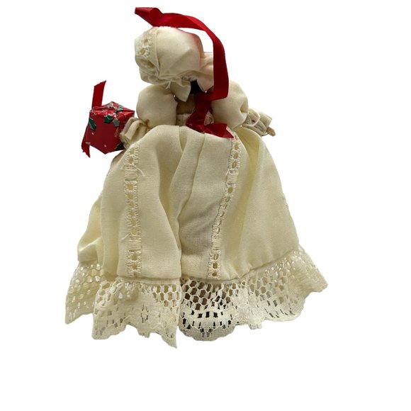 Vintage Handmade Hankerchief Lace Closepin Christmas Ornament - Picture 3 of 5